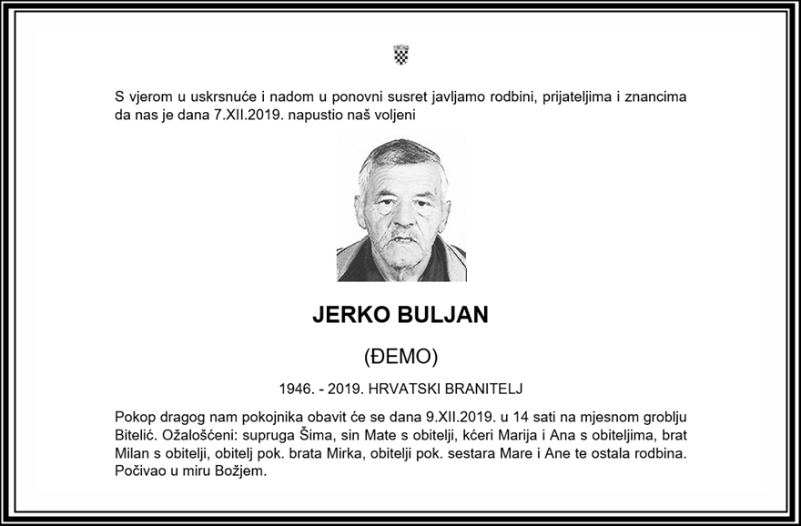 Posljednji pozdrav ratniku - Jerko Buljan