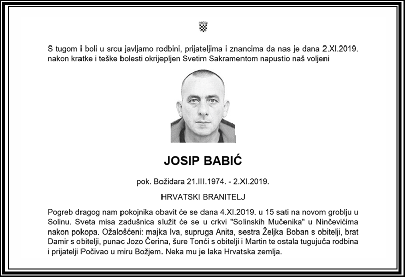 Posljednji pozdrav ratniku - Josip Babić