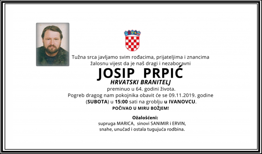 Posljednji pozdrav ratniku - Josip Prpić