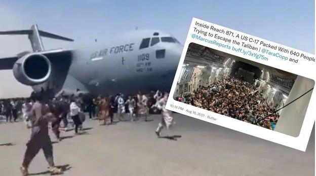 Objavljena snimka iz aviona u koji su se Afganistanci pokušali ukrcati - unutra je bilo 640 ljudi