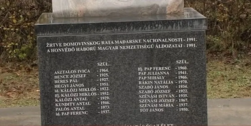 Komemoracija za 20 ubijenih Mađara u Dalj Planini u srpskoj agresiji 1991.