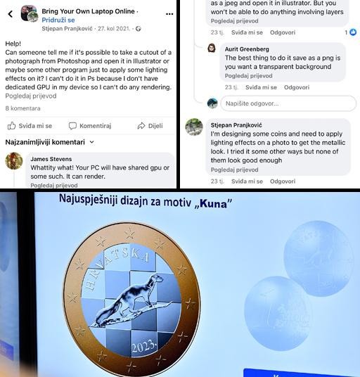 AFERA  ‘KUNA NA EURU‘ Dobitnik nagrade na Fejsu se raspitivao o obradi slike: ‘Ma, dizajniram neke kovanice‘