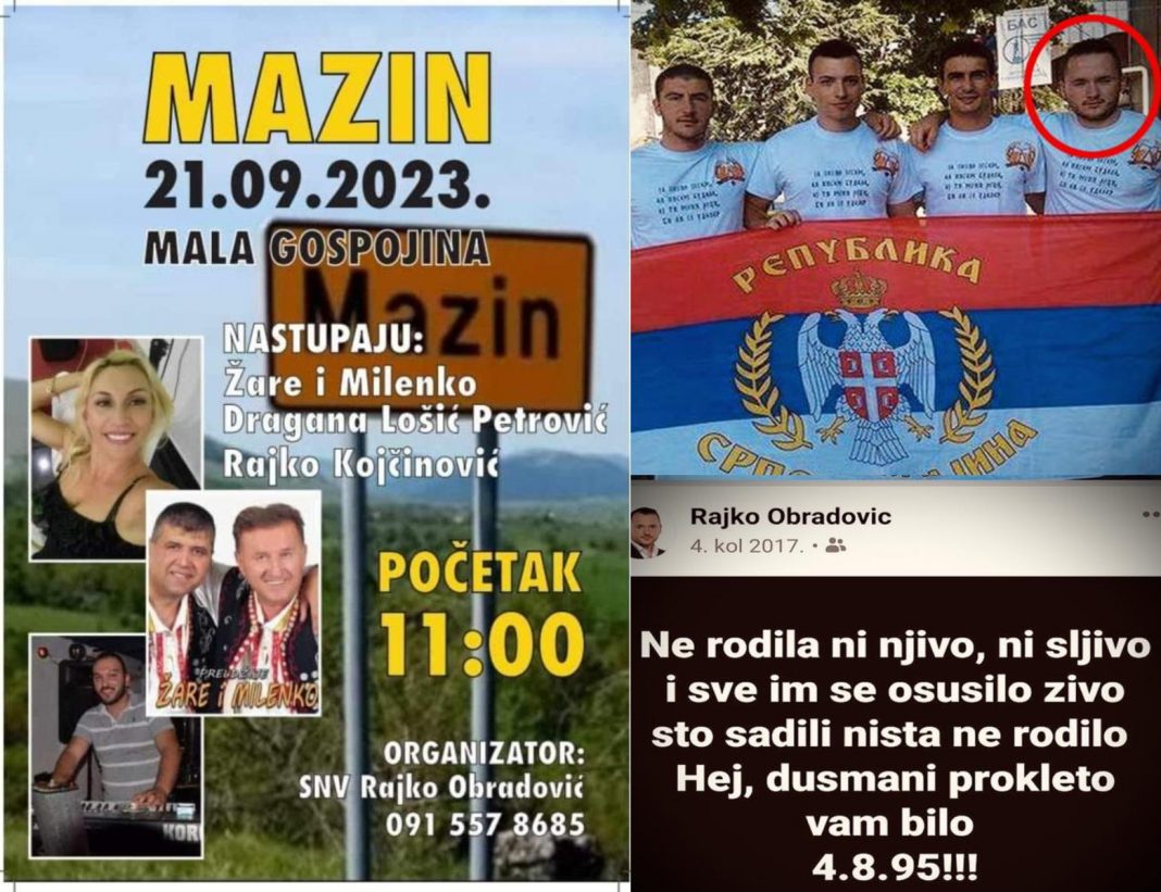 Izvođači koji sanjaju veliku Srbiju zbog korone neće nastupiti u Mazinu