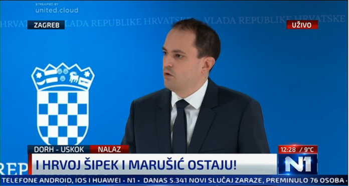 MINISTRU MALENICI NIJE NIŠTA SPORNO: ‘Zlata Hrvoj Šipek ima povjerenje Vlade i ne očekujemo njezinu ostavku’
