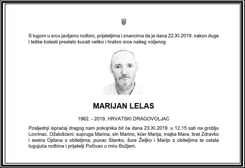 Posljednji pozdrav ratniku - Marijan Lelas