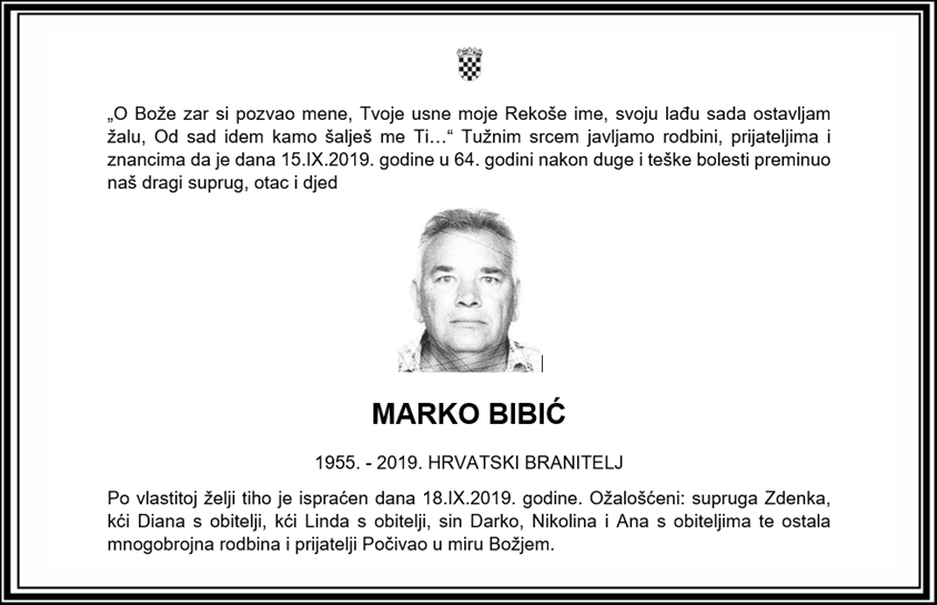 Posljednji pozdrav ratniku - Marko Bibić