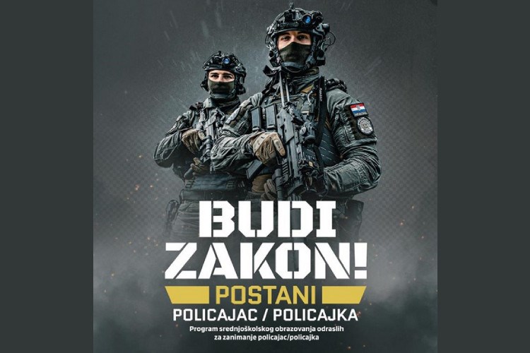 Poziv na selekcijski postupak kandidatima/kandidatkinjama za upis u program srednjoškolskog obrazovanja odraslih za zanimanje policajac/policajka u 2025./2026. godini