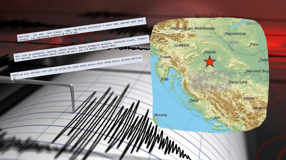 Petrinjci o jakom potresu: 'Kuća mi se podigla i spustila. Pa se počela tresti. Ovo je katastrofa'
