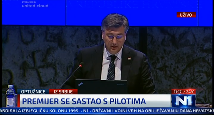 PLENKOVIĆ OŠTRO PROTIV SRBIJANSKE OPTUŽNICE ZA HRVATSKE PILOTE: ‘Vlada će iskoristiti sve mehanizme koje ima na raspolaganju da zaštiti hrvatske pilote i dignitet Domovinskog rata’