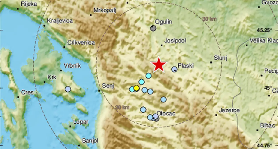 Potres magnitude 2,8 uzdrmao područje nedaleko od Otočca