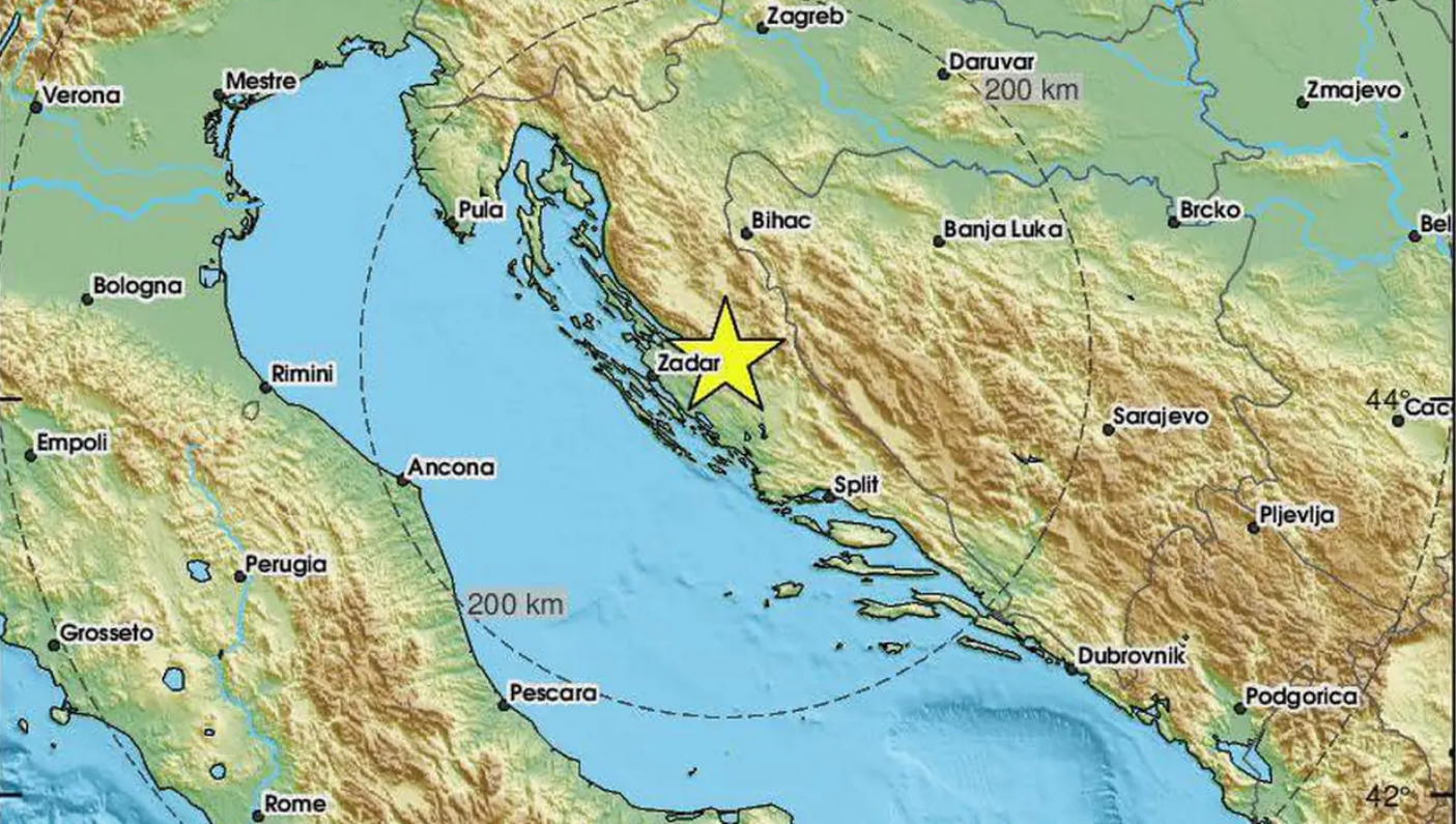 Potres jačine 3,3 Richtera zatresao okolicu Zadra: Svjedočenja o trenutku podrhtavanja zemlje