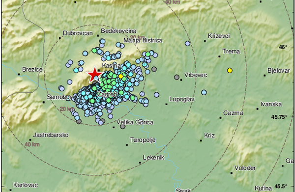 Dio Zagreba probudio potres magnitude 2,2 po Richteru: ‘Zvuk kao eksplozija i zatreslo prozore’