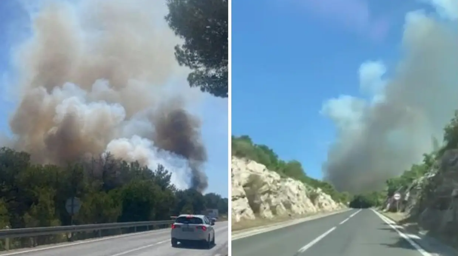 Požar kod Pakoštana, u pomoć dolaze i zračne snage