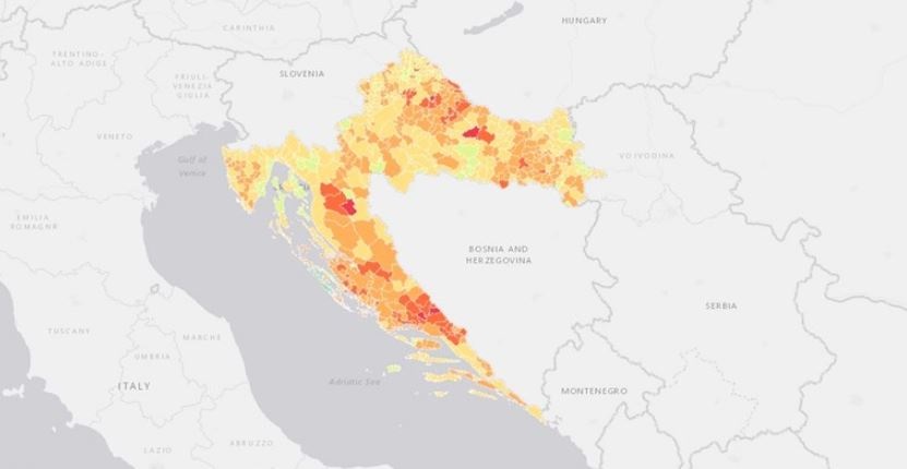 HZJZ objavio kartu procijepljenosti po općinama