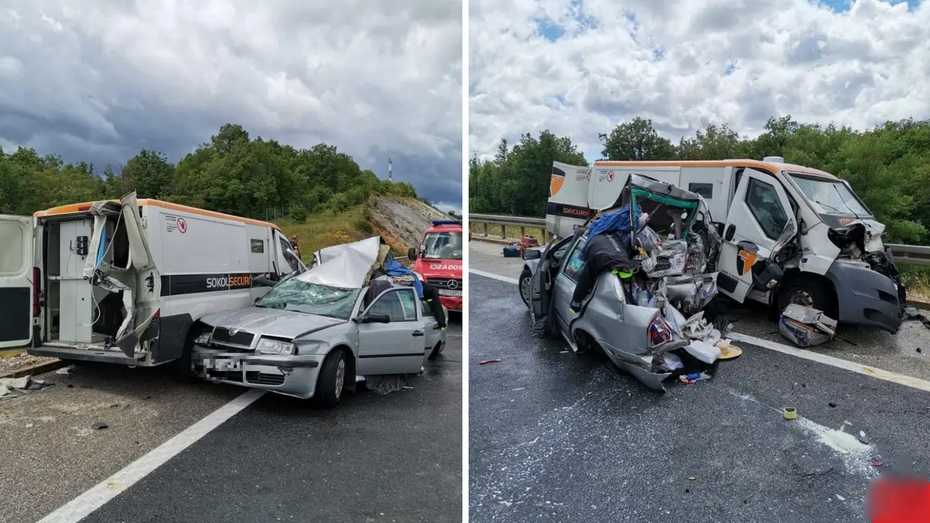 FOTO Prizori užasa na A1: Dijelovi vozila rasuti po cesti, Škoda je u potpunosti smrskana