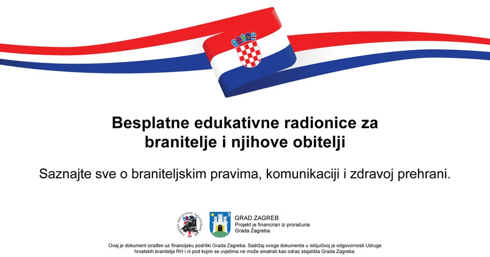 BESPLATNE EDUKATIVNE RADIONICE ZA BRANITELJI I NJIHOVE OBITELJI