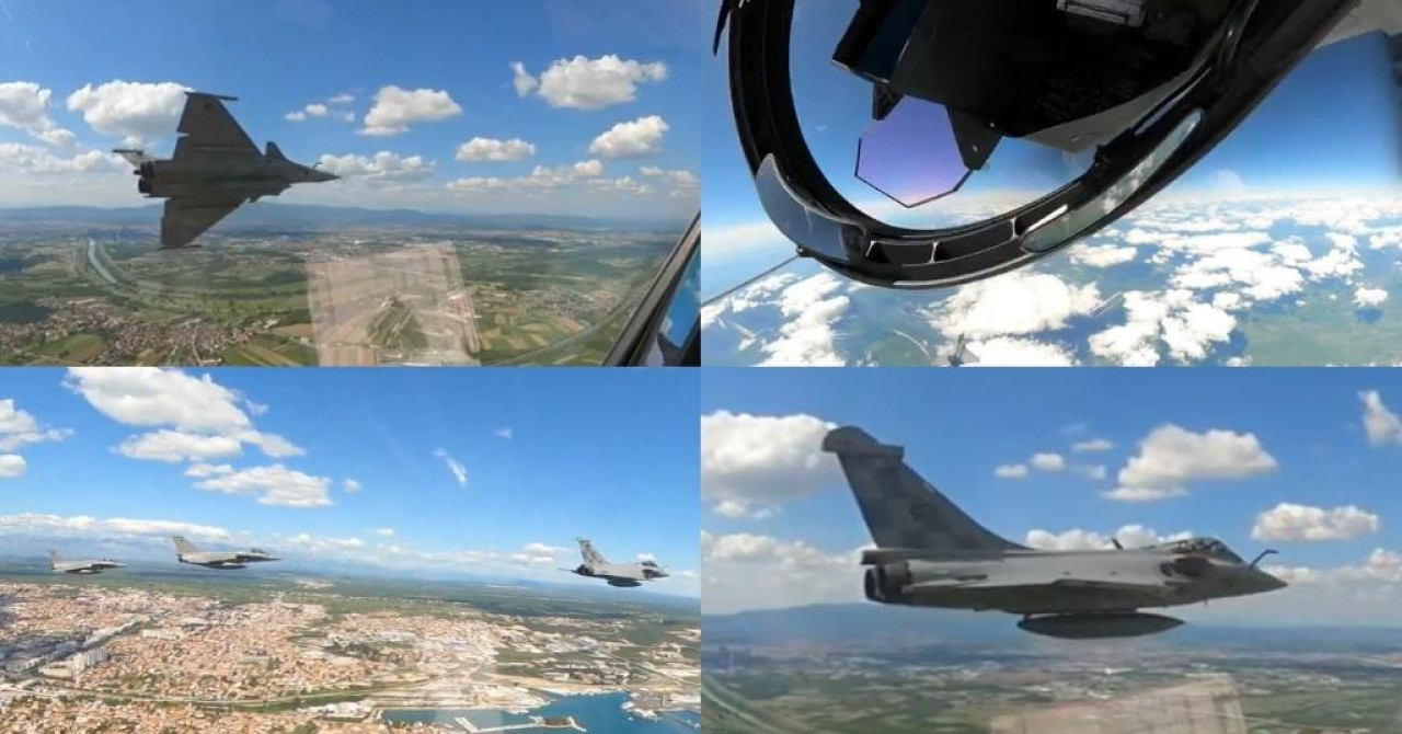 Pogledajte spektakularne snimke iz kokpita, hrvatski Rafalei letjeli s francuskima iznad Jadrana: ‘Na ponos nacije!‘
