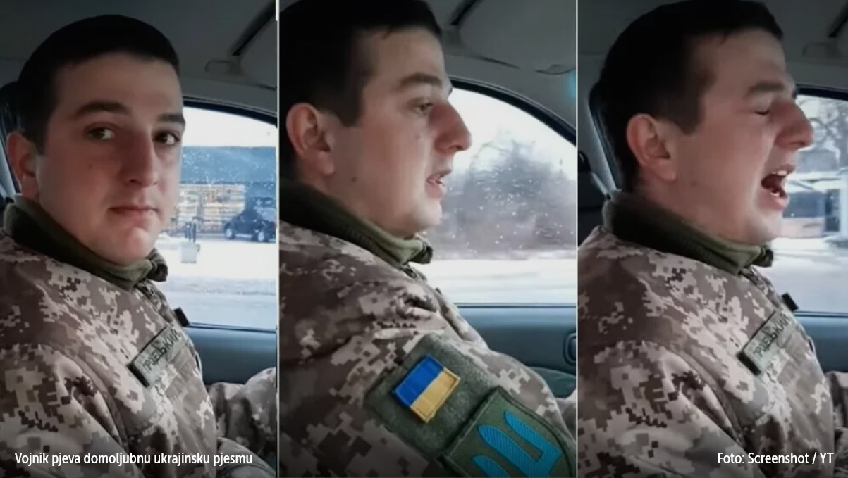 VIDEO ''Braćo Ukrajinci... Ne plačite za mnom...'': Ukrajinski vojnik pjeva na putu do fronta, a svijet mu se divi