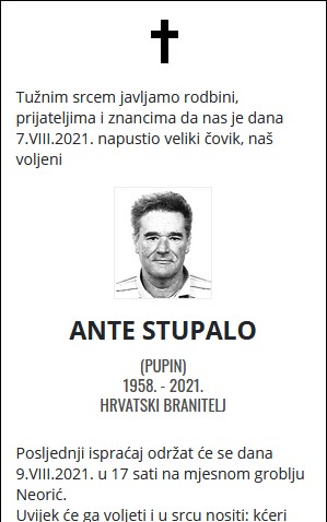Ante Stupalo - Hrvatski branitelj 1958. - 2021.