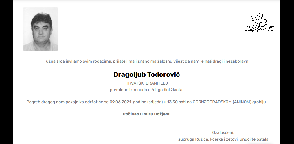Dragoljub Todorović - Hrvatski branitelj 1960. - 2021.