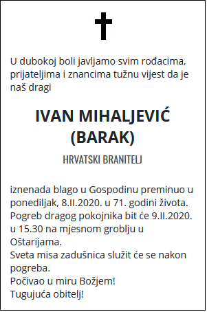 Ivan Mihaljević - Hrvatski branitelj 1950. - 2021.