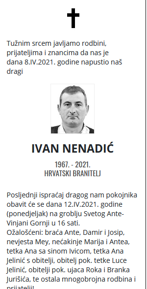 Ivan Nenadić - Hrvatski branitelj 1967. - 2021.
