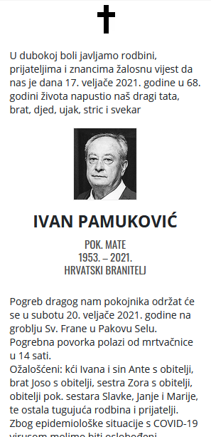 Ivan Pamuković - Hrvatski branitelj