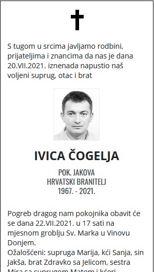 Ivica Čogelja - Hrvatski branitelj 1967. - 2021.