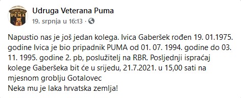 Ivica Gaberšek - Hrvatski branitelj 1975. - 2021.