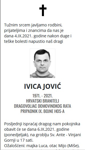 Ivica Jović - Hrvatski dragovoljac 1971. - 2021.