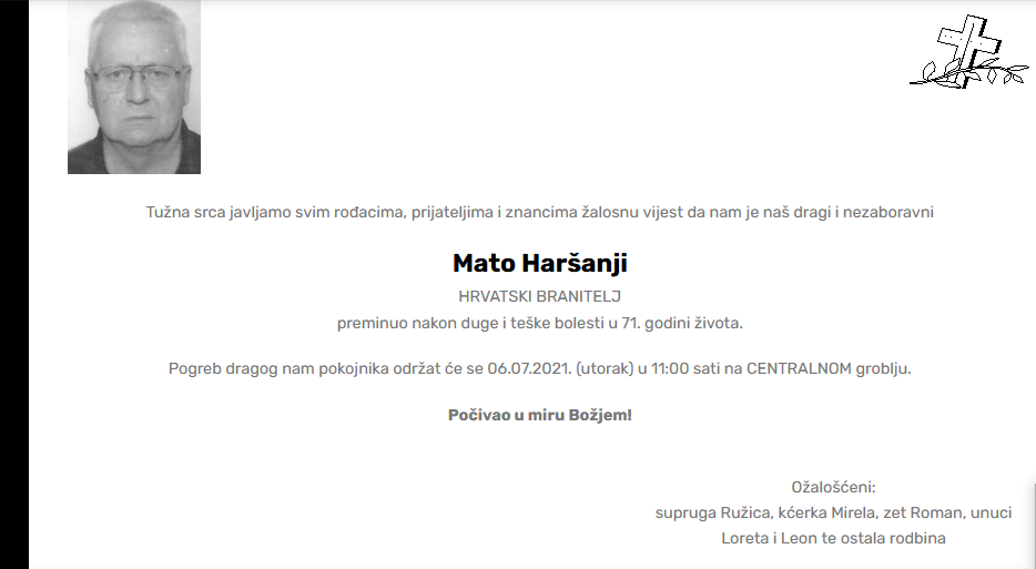 Mato Haršanji - Hrvatski branitelj 1950. - 2021.