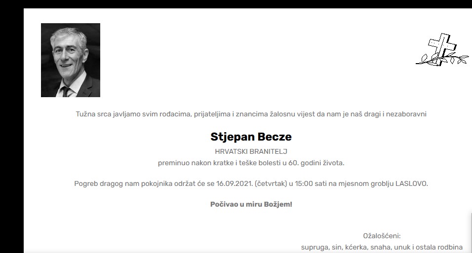 Stjepan Becze - Hrvatski branitelj 1961. - 2021.