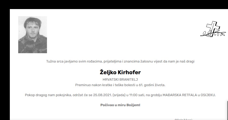 Željko Kirhofer - Hrvatski branitelj 1960. - 2021.