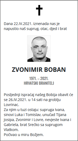 Zvonimir Boban - Hrvatski branitelj 1971. - 2021.