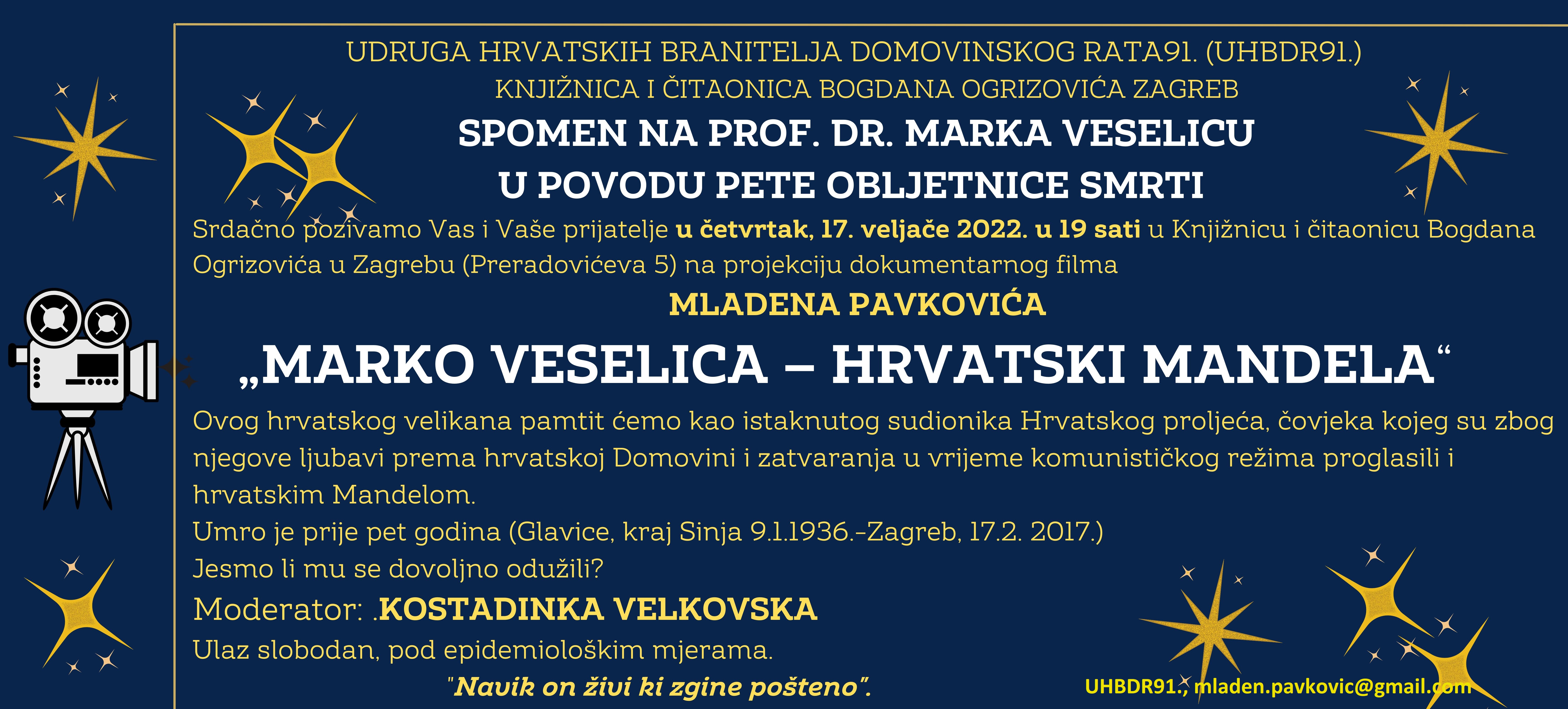 Sjećanje na život i djelo dr. Marka Veselice