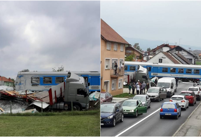 UŽAS U POŽEGI: Sudar vlaka i teretnog vozila, dvije osobe završile u bolnici, svjedok posvjedočio što se dogodilo