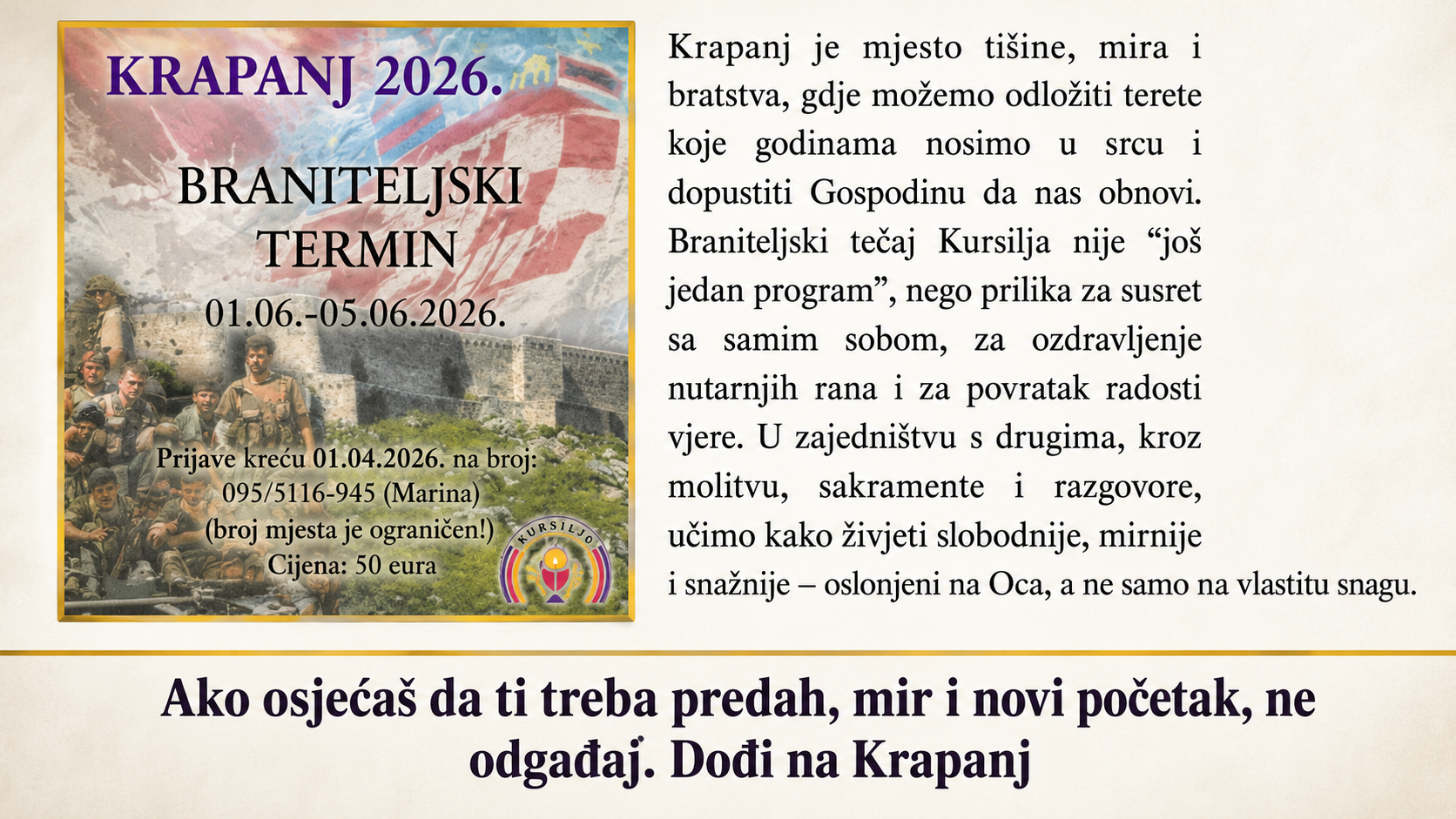 Krapanj – otok tišine na kojem hrvatski branitelji ponovno pronalaze mir