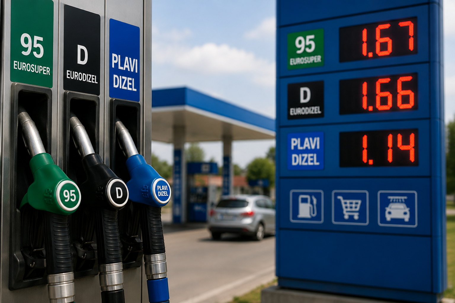 Novo usklađivanje cijena goriva: Eurosuper poskupljuje, dizel i plavi dizel pojeftinjuju