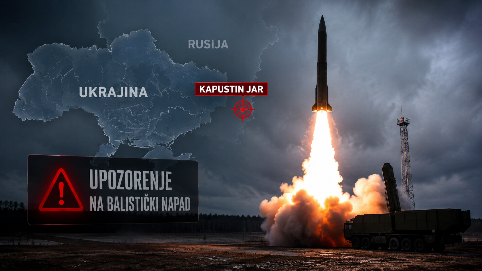 Ukrajina upozorava na mogući ruski balistički napad: Projektil bi mogao biti lansiran s poligona Kapustin Jar