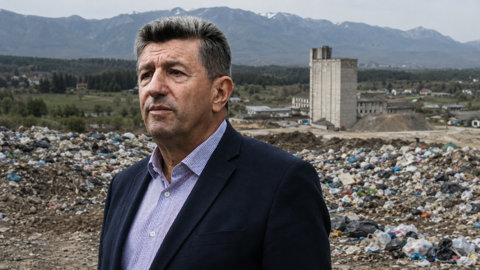 Ilustracija / General Željko Sačić uz prikaz onečišćenja i odlagališta otpada u Lici