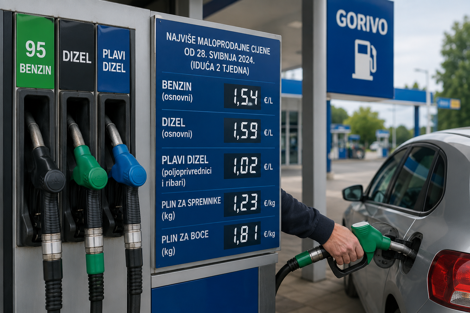 Dizel od utorka skuplji pet centi, cijena benzina ostaje nepromijenjena