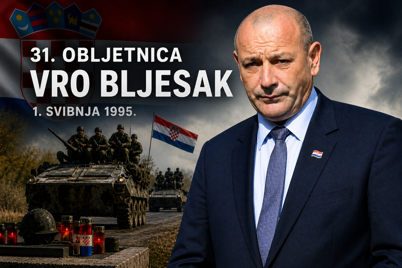 Ministar Medved u povodu 31. obljetnice Bljeska: „Združene snage pokazale snagu pobjednika“