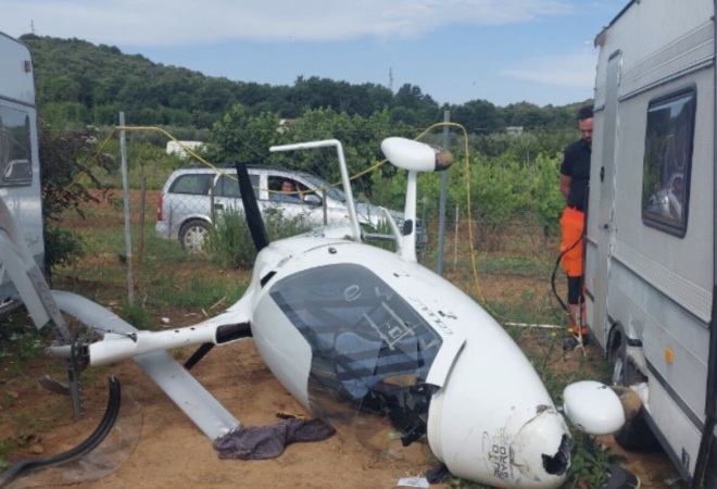 Manji zrakoplov srušio se kod Vrsara: Pilot prošao s lakšim ozljedama
