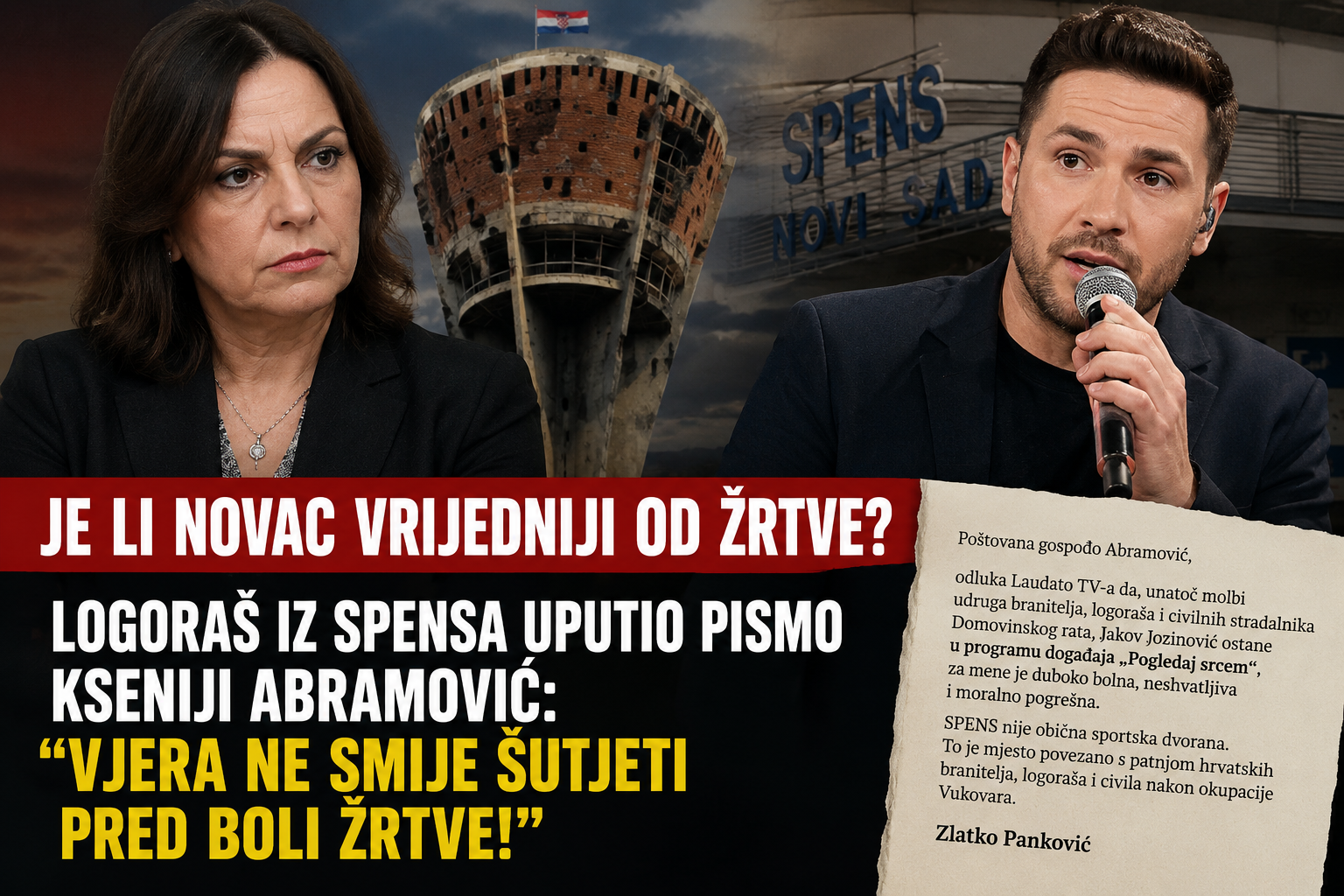 VUKOVARSKI LOGORAŠ UDRIO NA LAUDATO: “SPENS JE MJESTO PATNJE, A VI TAMOŠNJEG PJEVAČA DOVODITE NA DUHOVNI KONCERT