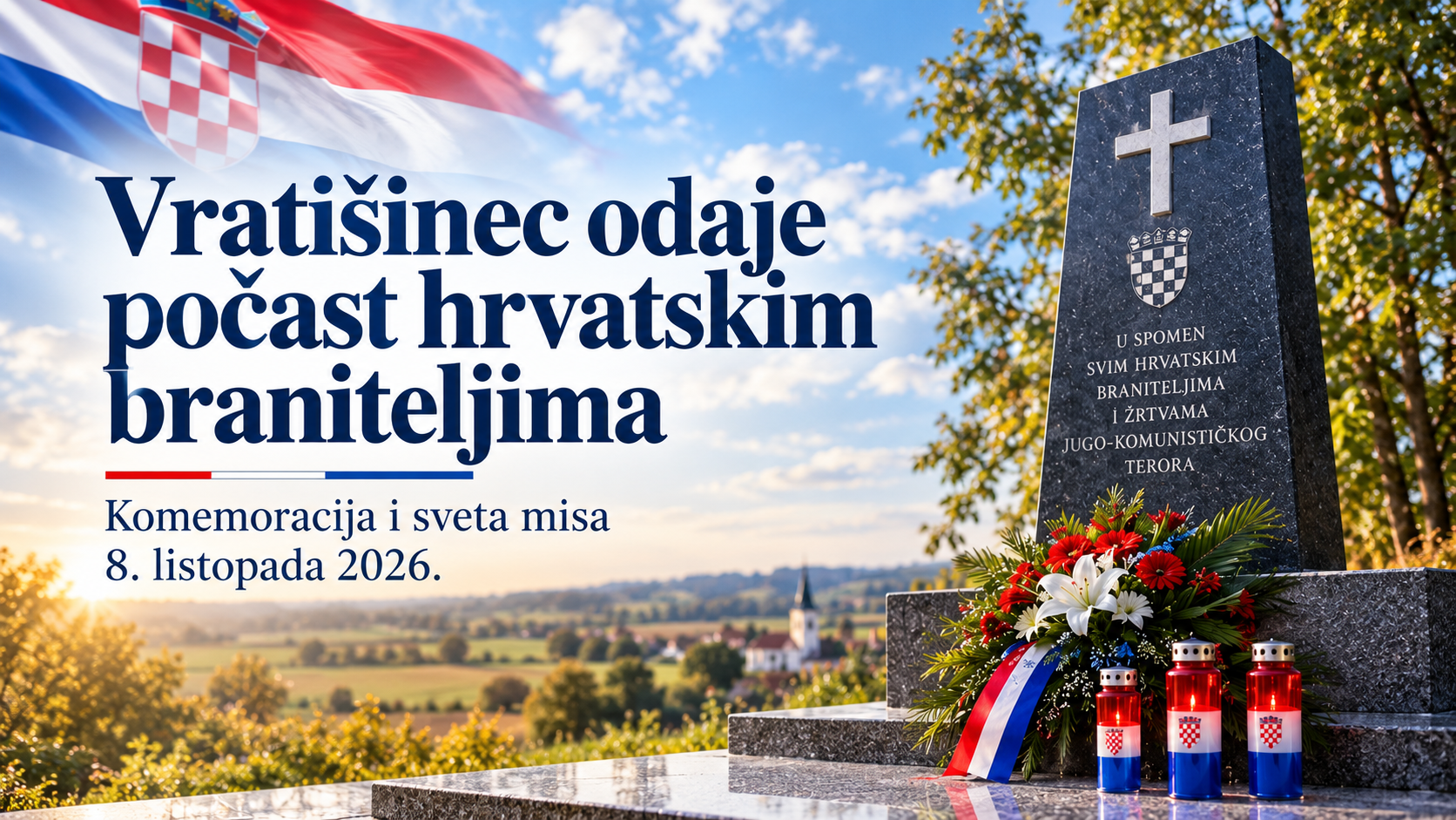 Vratišinec: Odavanje počasti hrvatskim braniteljima i žrtvama poraća 8. listopada