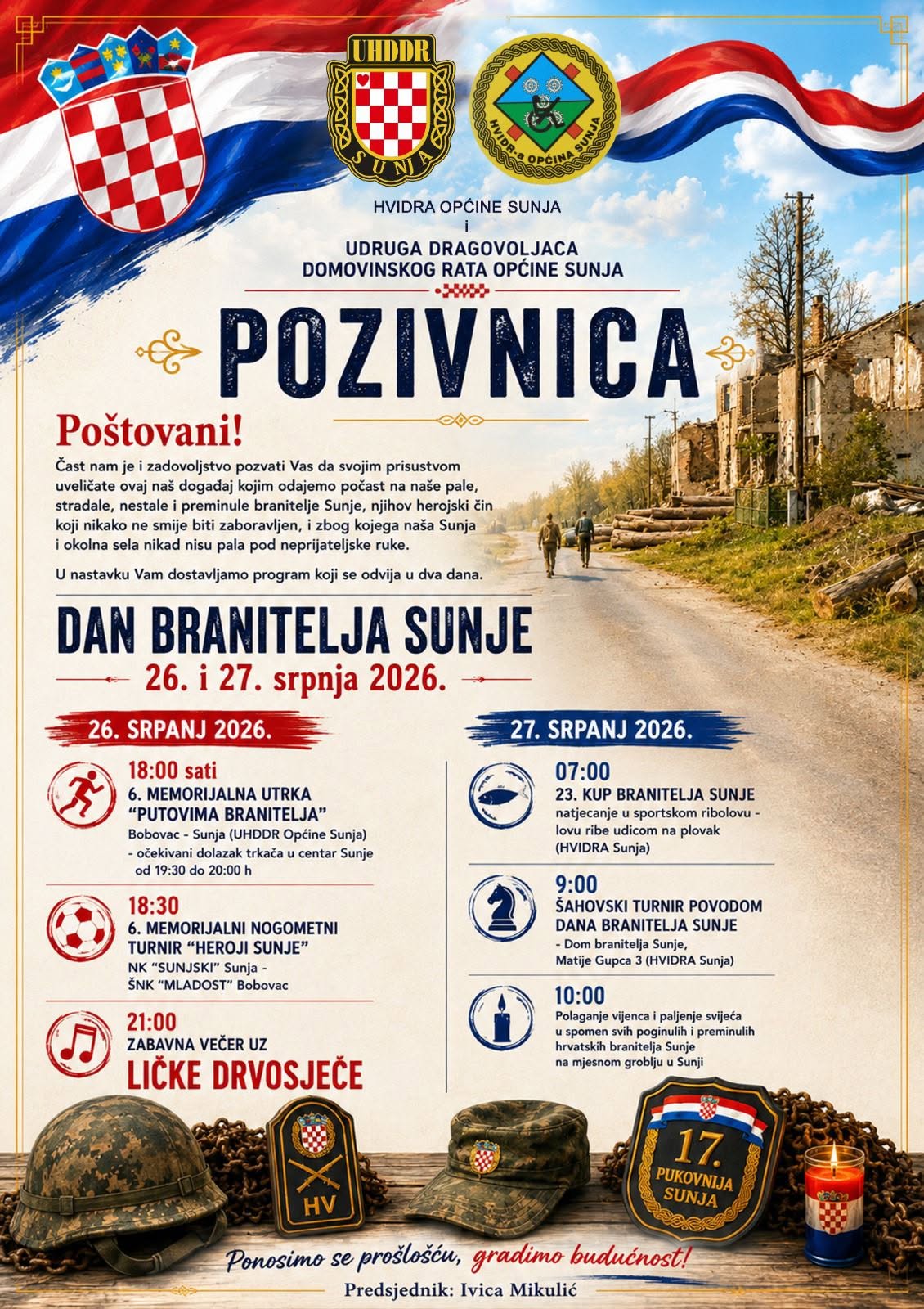 Sunja nije pala: Dvodnevnim programom odaje se počast herojima obrane