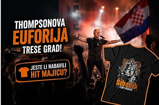 Više od 6.000 Šibenčana već kupilo ulaznicu za Thompsonov koncert, raste i interes za majicu “Šibenik pamti heroje”