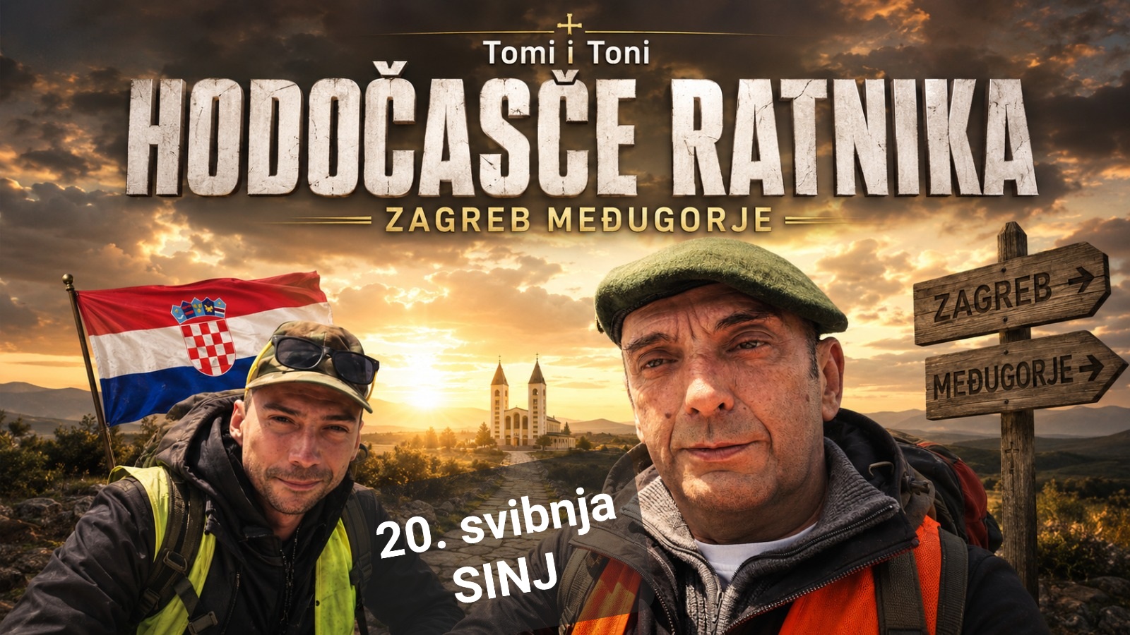 UŽIVO 14. dan hodočašća: Tomislav Lučić i Toni Kumerle krenuli prema Sinju uz molitvu za hrvatske svećenike