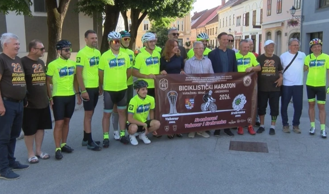 Iz Varaždina krenuo biciklistički maraton sjećanja na Vukovar i Srebrenicu
