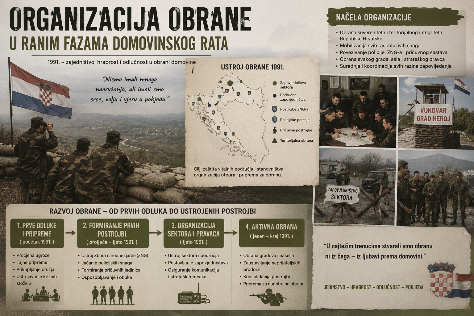 Organizacija obrane u ranim fazama Domovinskog rata
